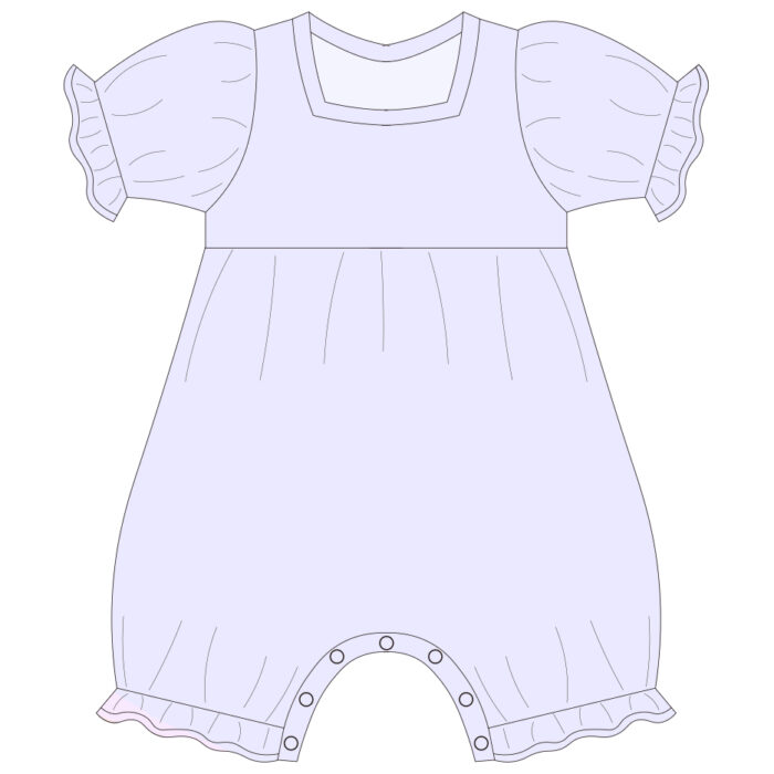 Custom Puff Sleeve Checkered One-Piece Baby Romper
