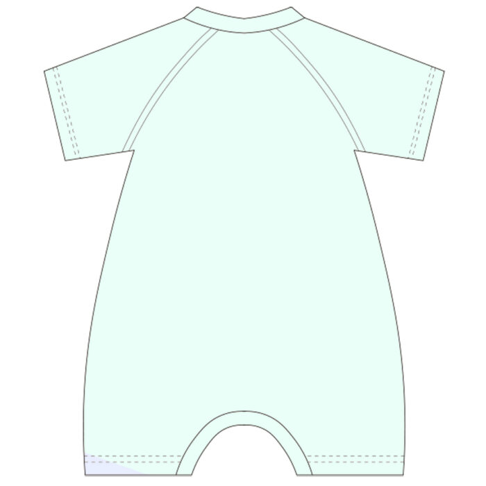 Unisex Short Sleeve Button Baby Romper
