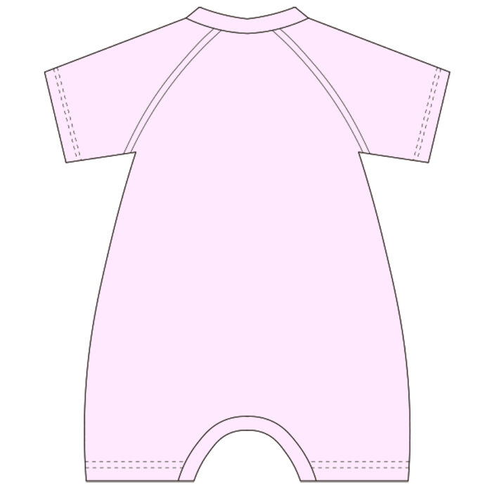 Unisex Short Sleeve Button Baby Romper