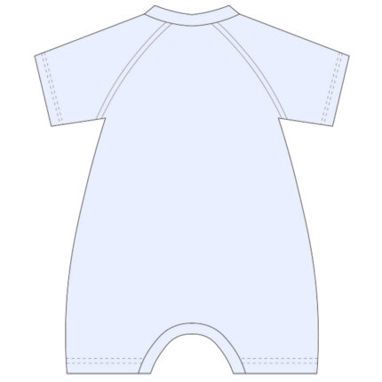 Unisex Short Sleeve Button Baby Romper