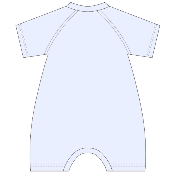 Unisex Short Sleeve Button Baby Romper