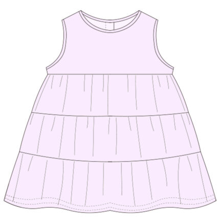 Custom Sleeveless Tiered Baby Dress