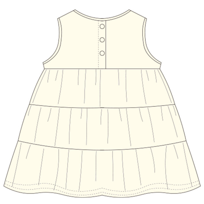 Custom Sleeveless Tiered Baby Dress