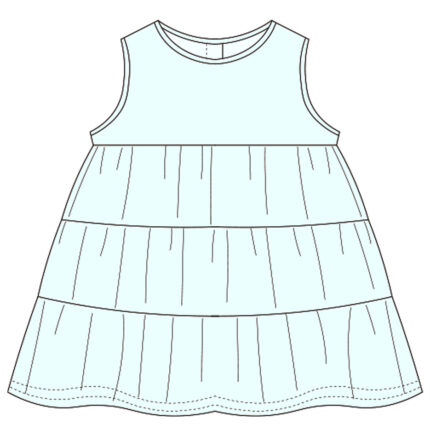 Custom Sleeveless Tiered Baby Dress