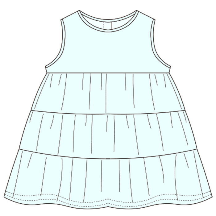 Custom Sleeveless Tiered Baby Dress