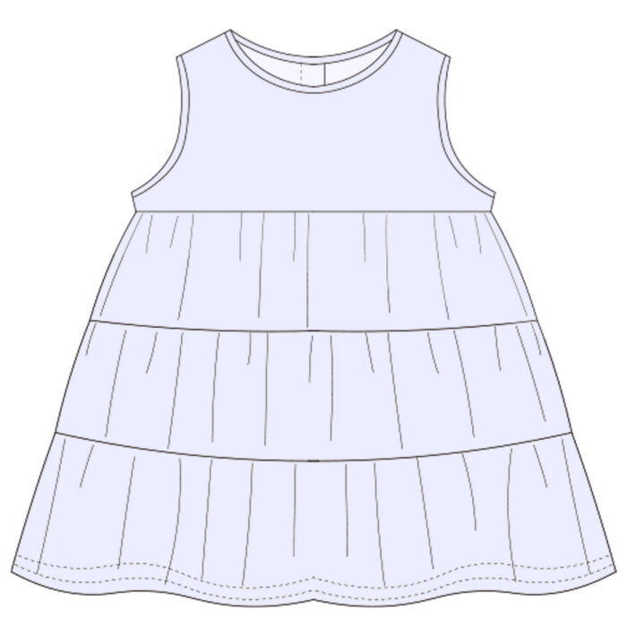 Custom Sleeveless Tiered Baby Dress