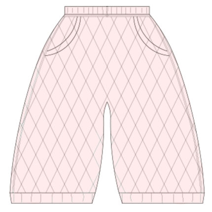 Custom Retro Diamond Check Children's Denim Bloomers
