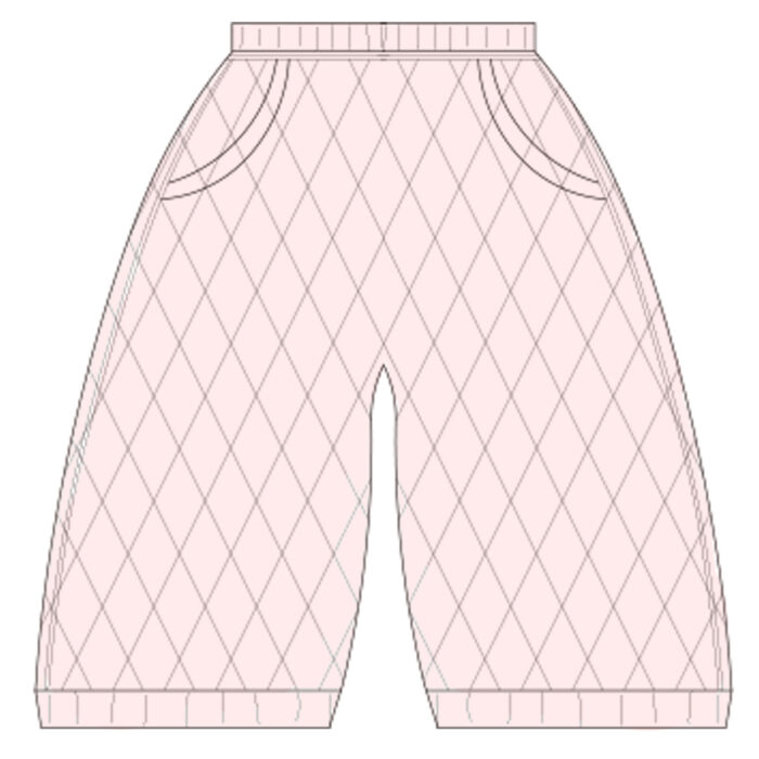 Custom Retro Diamond Check Children's Denim Bloomers