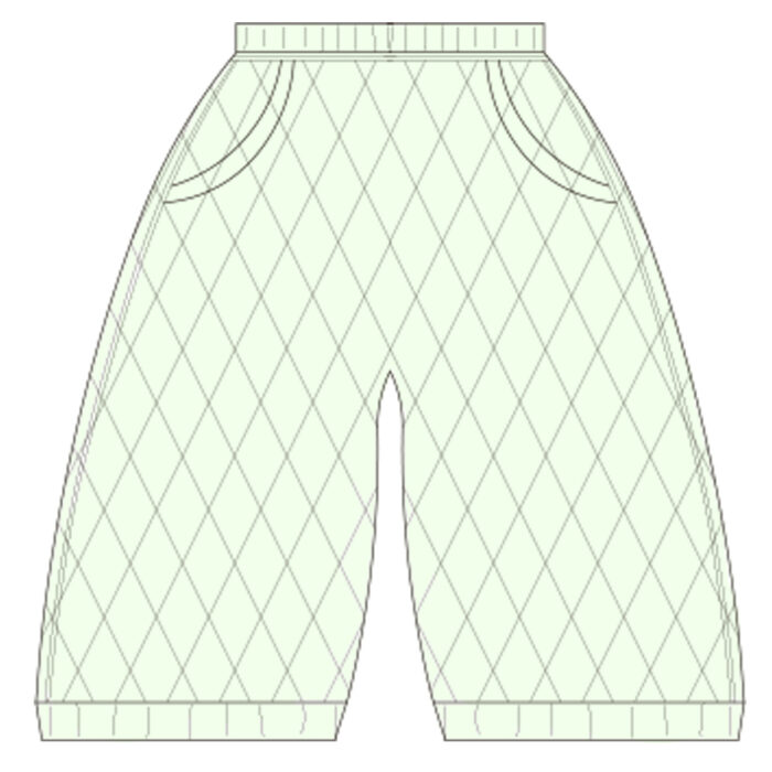 Custom Retro Diamond Check Children's Denim Bloomers