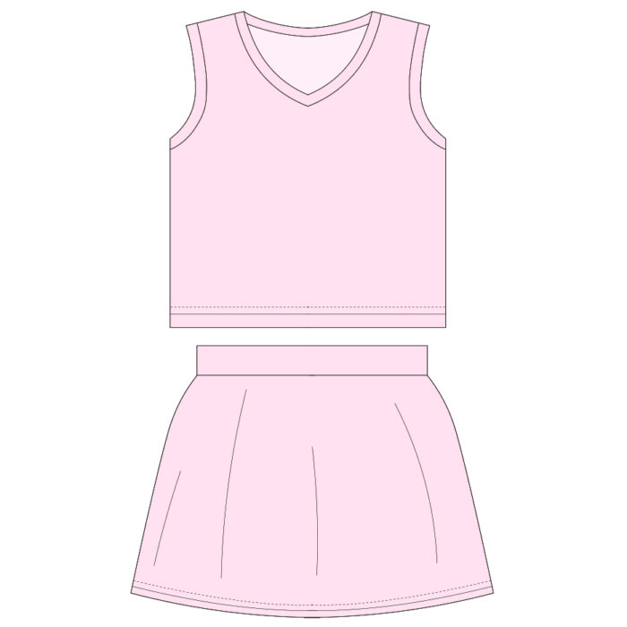 V-neck sleeveless sports vest parallel skirt suit