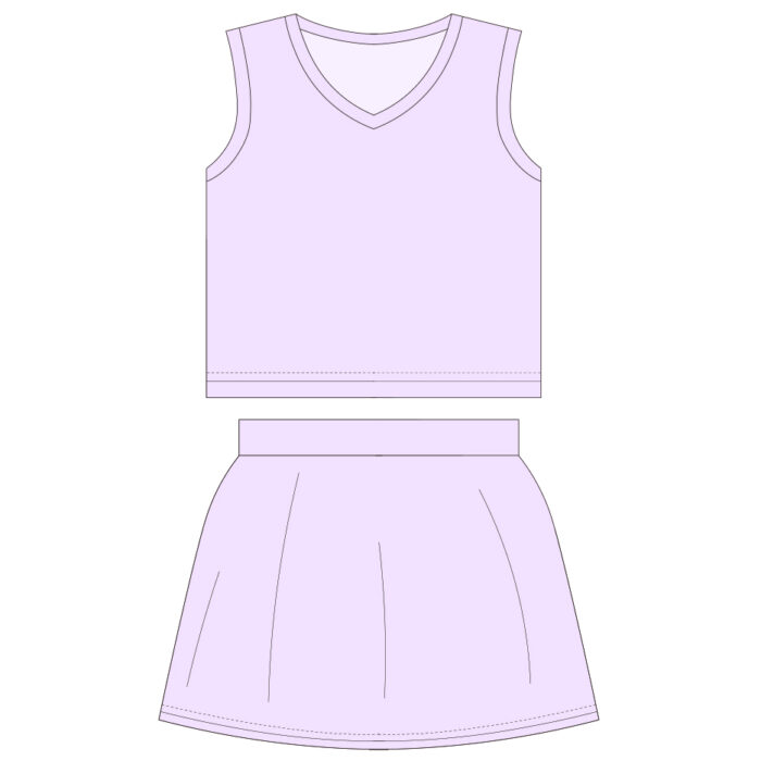V-neck sleeveless sports vest parallel skirt suit