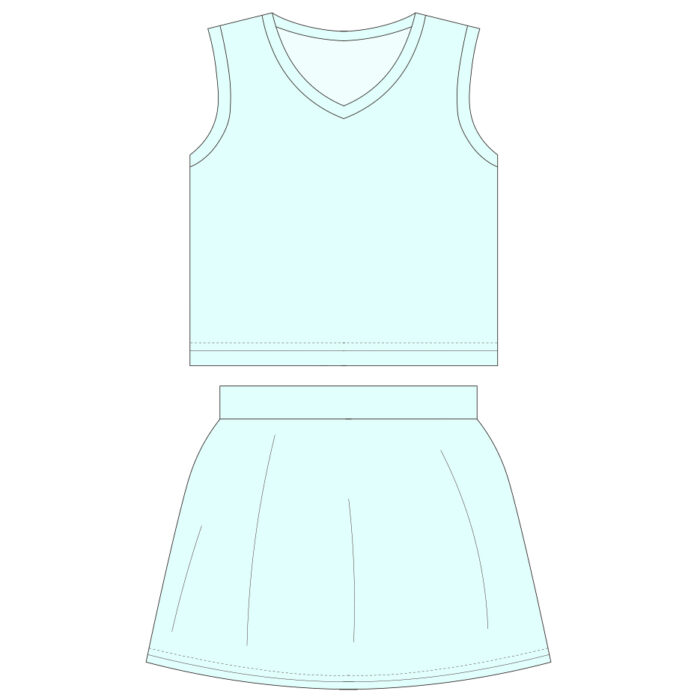 V-neck sleeveless sports vest parallel skirt suit
