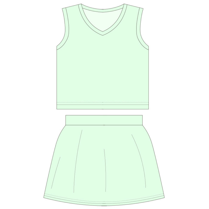 V-neck sleeveless sports vest parallel skirt suit