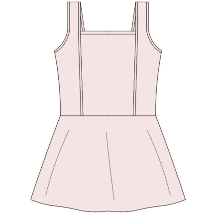 Soft Children's Square Neck ballet dance dress
