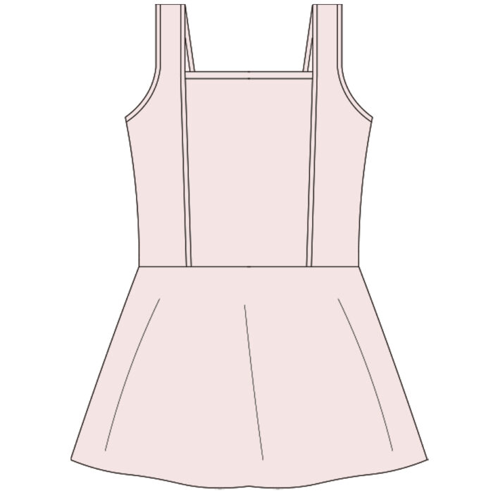 Soft Children's Square Neck ballet dance dress
