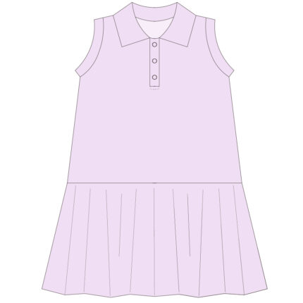Children Girls Sleeveless Polo Tennis Dress