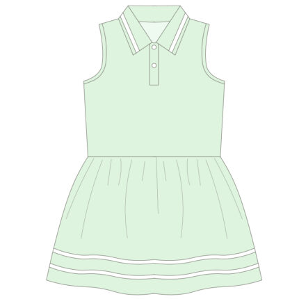 Summer Sleeveless Mesh Breathable Girls Sports Dress