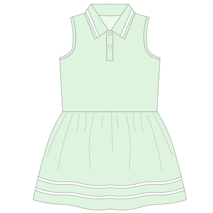Summer Sleeveless Mesh Breathable Girls Sports Dress