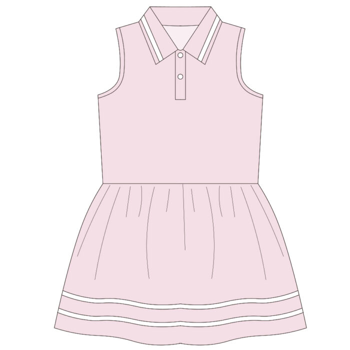 Summer Sleeveless Mesh Breathable Girls Sports Dress
