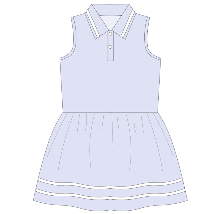 Summer Sleeveless Mesh Breathable Girls Sports Dress
