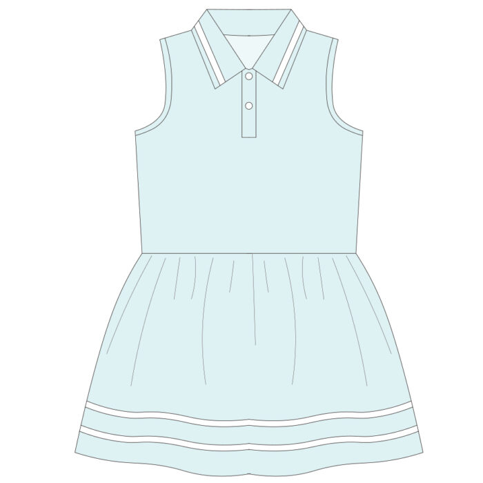 Summer Sleeveless Mesh Breathable Girls Sports Dress
