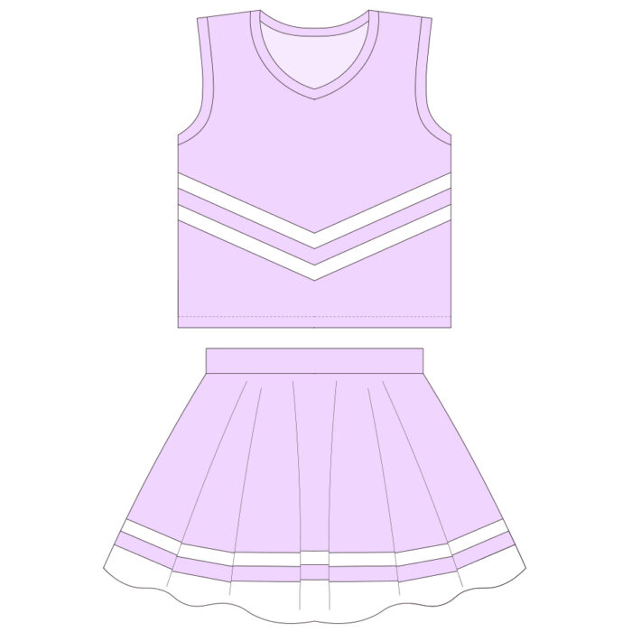 Custom Kids Girls Cheer Outfit 2 Piece Set
