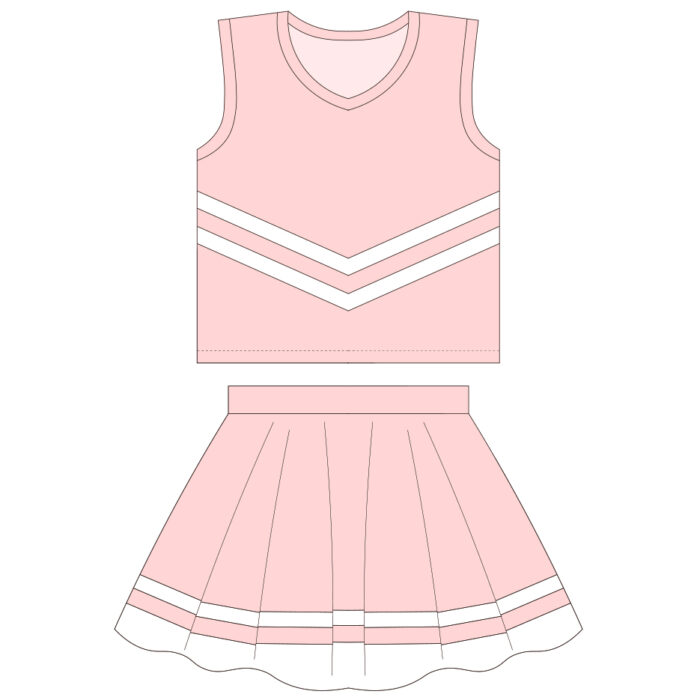 Custom Kids Girls Cheer Outfit 2 Piece Set