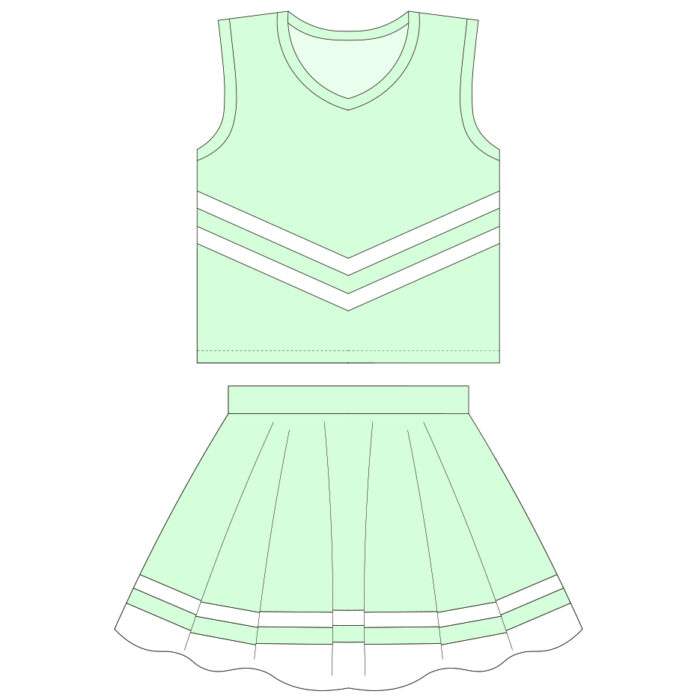 Custom Kids Girls Cheer Outfit 2 Piece Set
