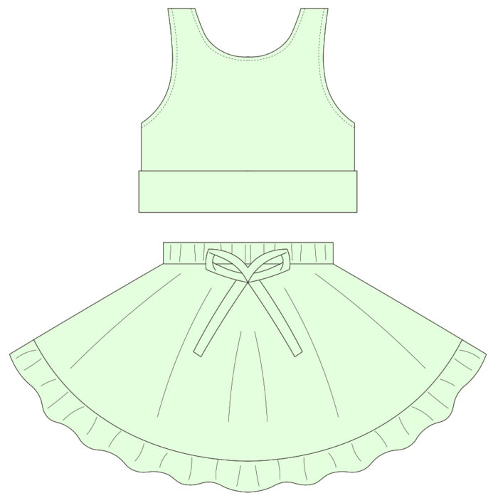 Custom Kids Girls Outdoor Sports 2 Piece Set