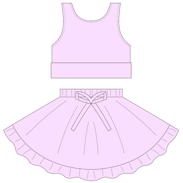 Custom Kids Girls Outdoor Sports 2 Piece Set