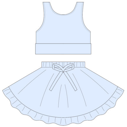 Custom Kids Girls Outdoor Sports 2 Piece Set
