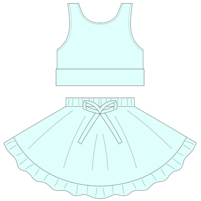 Custom Kids Girls Outdoor Sports 2 Piece Set