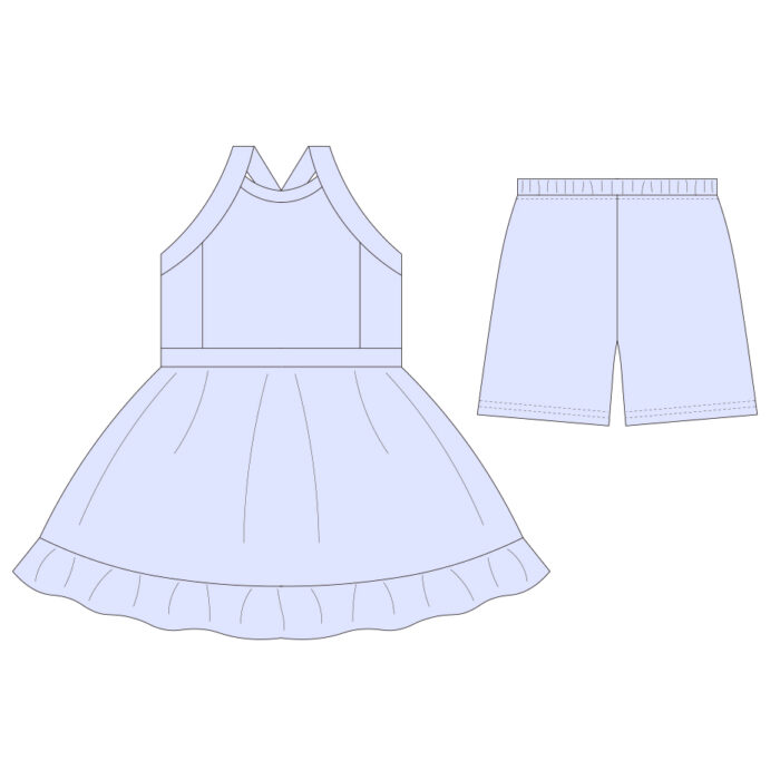 Custom Kids Swim Dress Set