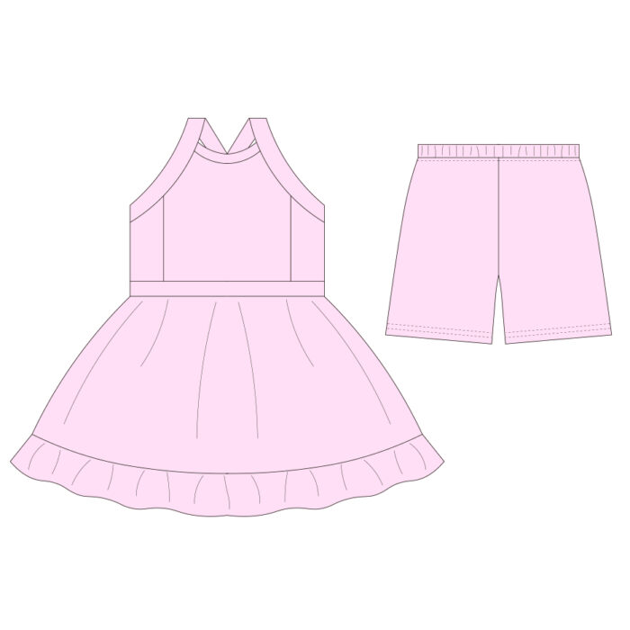 Custom Kids Swim Dress Set
