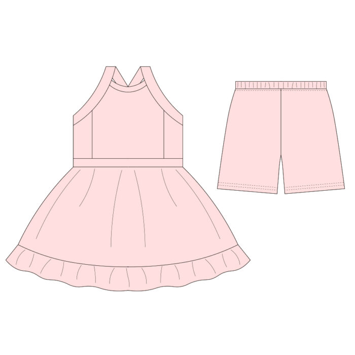 Custom Kids Swim Dress Set