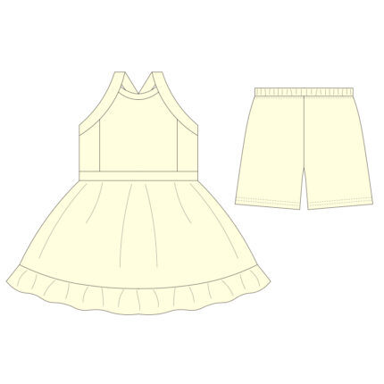 Custom Kids Swim Dress Set