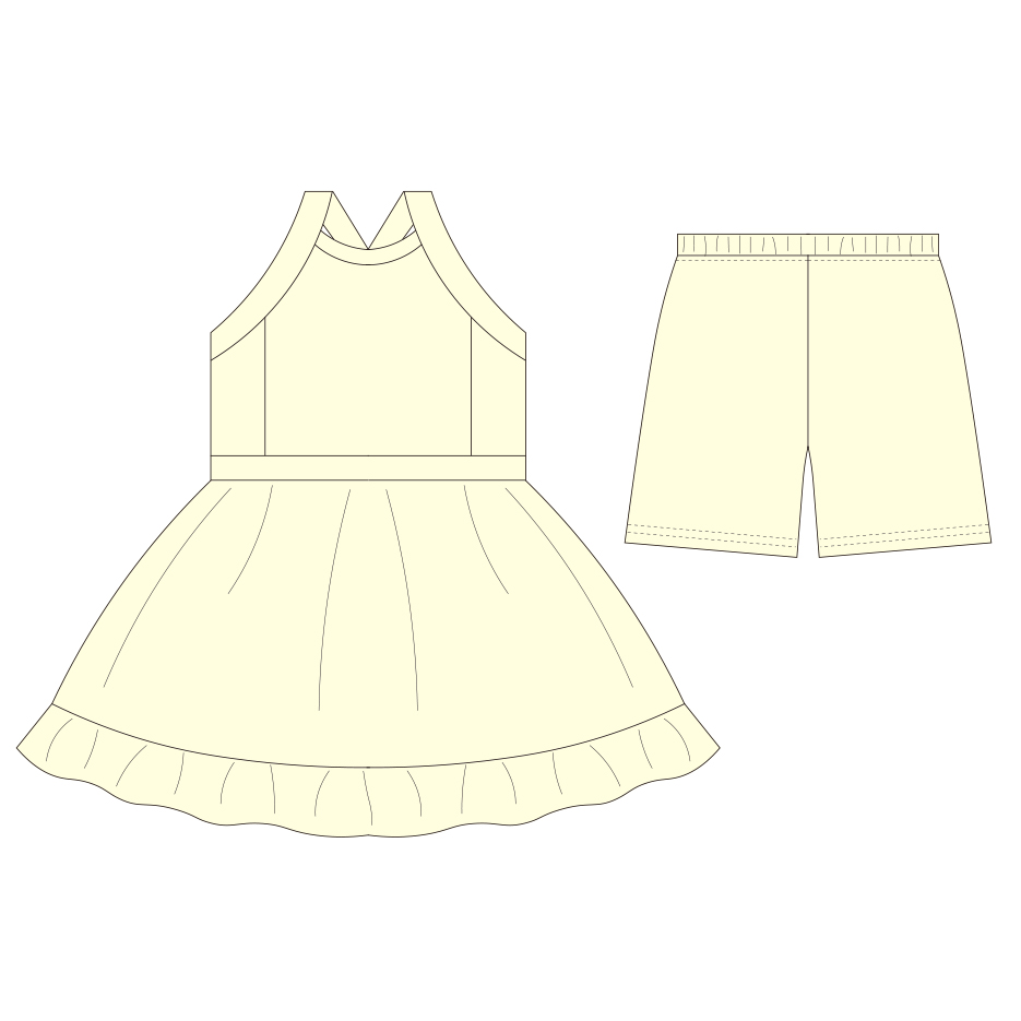 Custom Kids Swim Dress Set