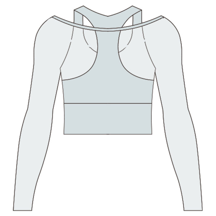 Custom Women Long Sleeve Mesh Layer Top