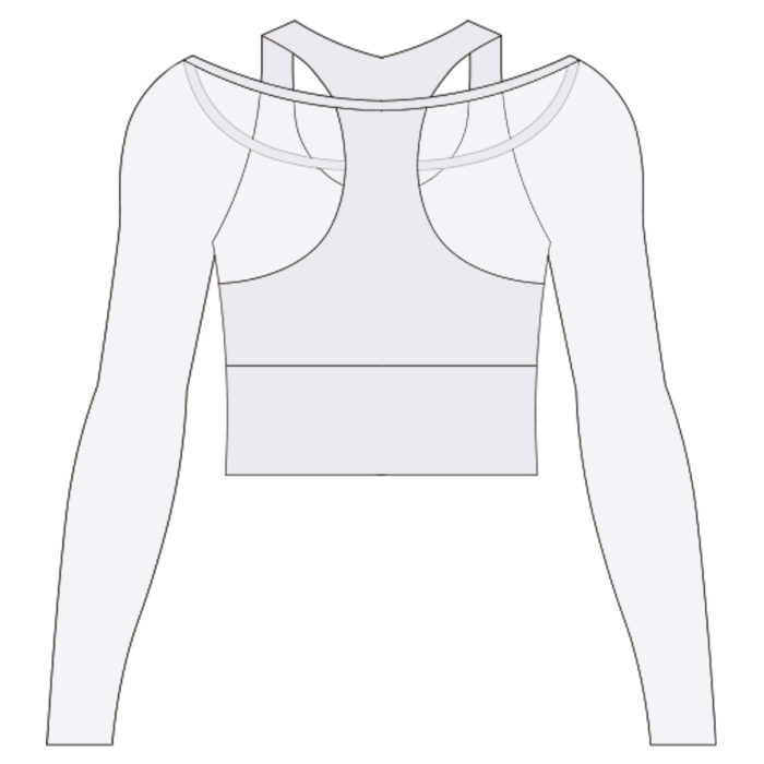 Custom Women Long Sleeve Mesh Layer Top