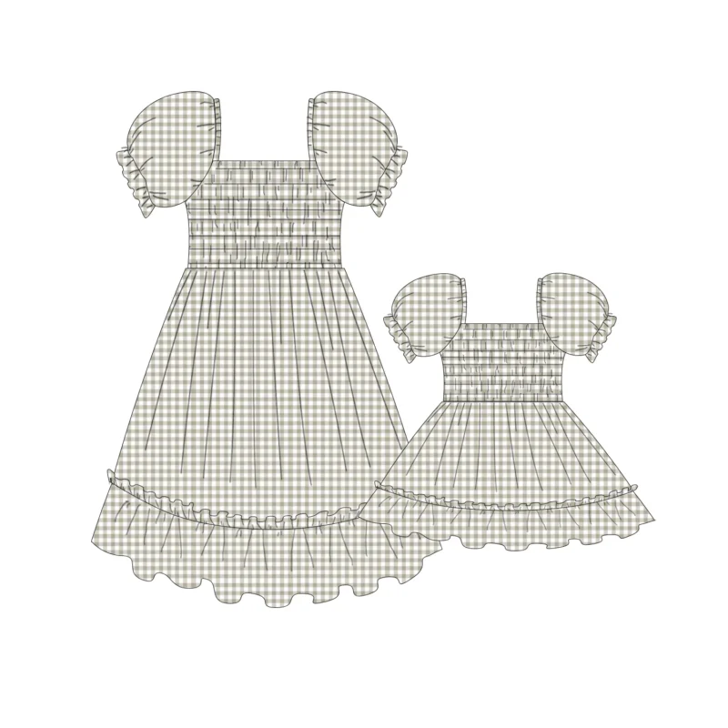 smocked puff sleeve mommy & me dress
