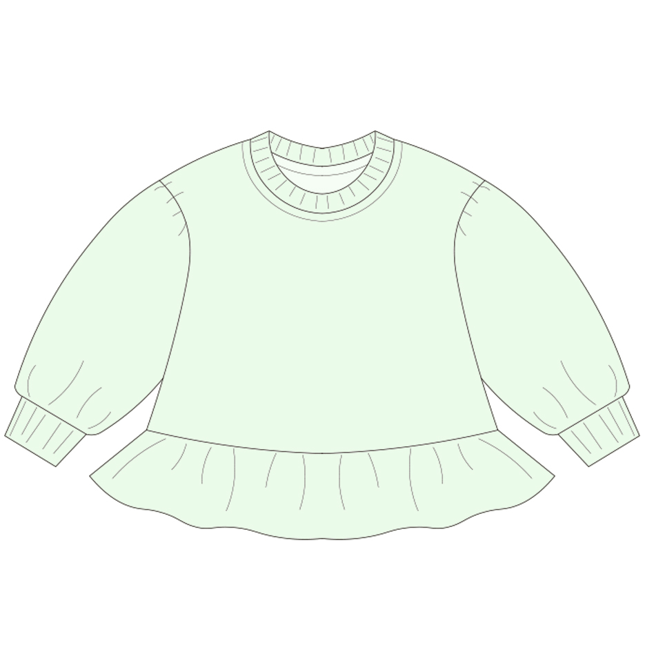 Custom Baby Ruffle Hem Sweatshirt Custom Baby Ruffle Hem Sweatshirt