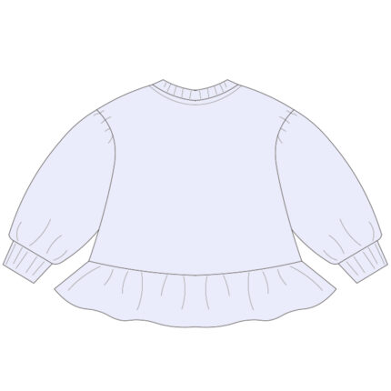 Custom Baby Ruffle Hem Sweatshirt