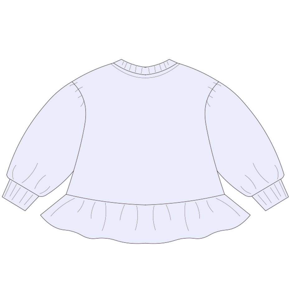 Custom Baby Ruffle Hem Sweatshirt Custom Baby Ruffle Hem Sweatshirt