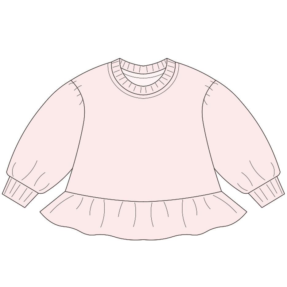 Custom Baby Ruffle Hem Sweatshirt Custom Baby Ruffle Hem Sweatshirt