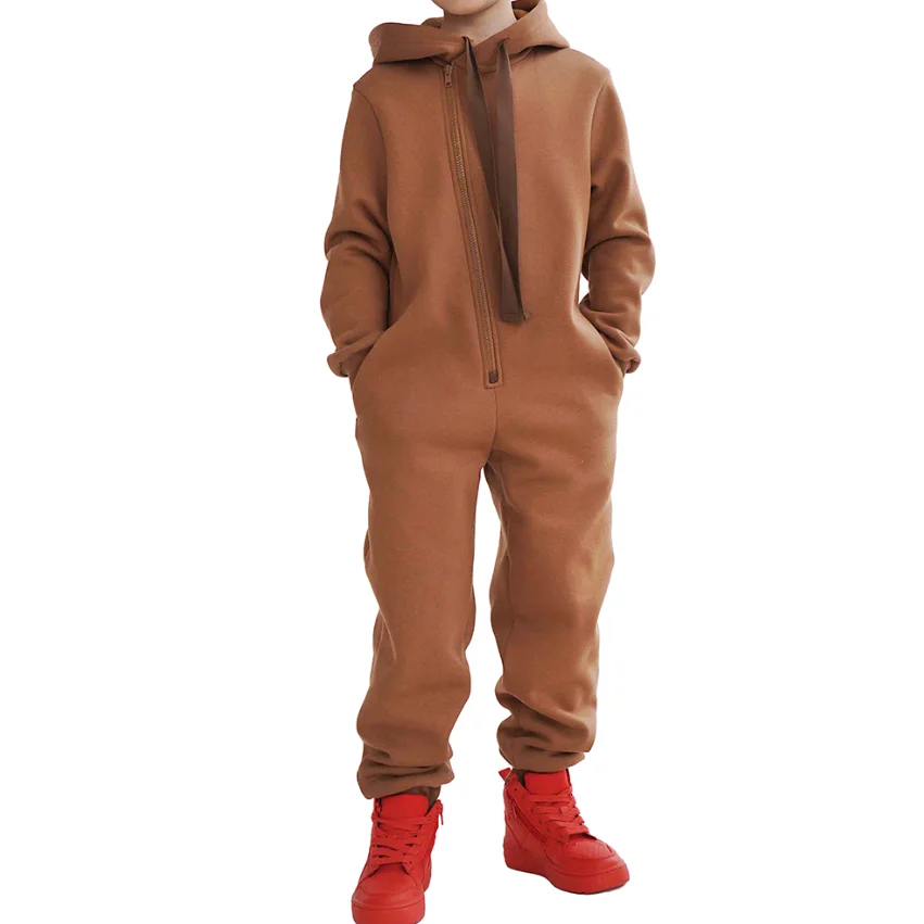 Kids Boys Solid Winter Jumpsuits