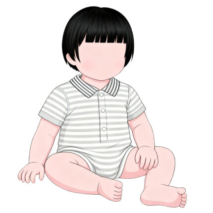 Custom Baby Soft Stripe Short Sleeve Jumpsuit