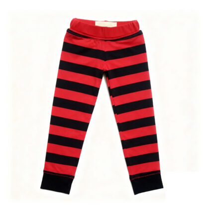 Custom Kids Striped Durable Cuffs Leggings