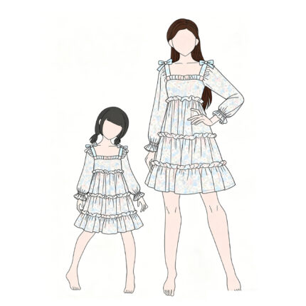 Custom Mom & Daughter Matching Ruffle Tiered Dress