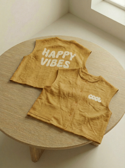 Custom Kids Breathable Linen Vest Top