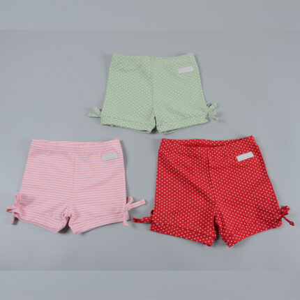 Custom Kids Side-Tie Organic Cotton Knit Summer Shorts
